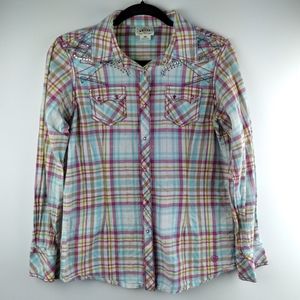 Ariat Women's Western Plaid Button Up Shirt